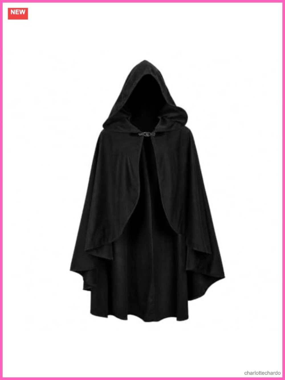 Medieval Hooded Cloak Velvet Half-Cape Costume Renaissance